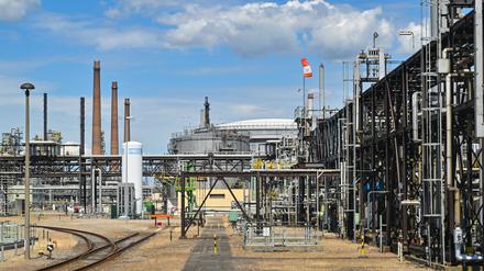 PCK-Raffinerie GmbH. Die Raffinerie in Schwedt in der Uckermark im Nordosten von Brandenburg 