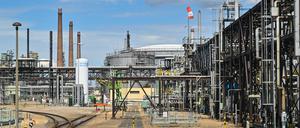 PCK-Raffinerie GmbH. Die Raffinerie in Schwedt in der Uckermark im Nordosten von Brandenburg 