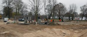 Eine Baustelle: Das Strandbad Babelsberg wird gerade neu gestaltet.
