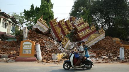 In Mandalay waren die Auswirkungen des Erdbeben mit am heftigsten.