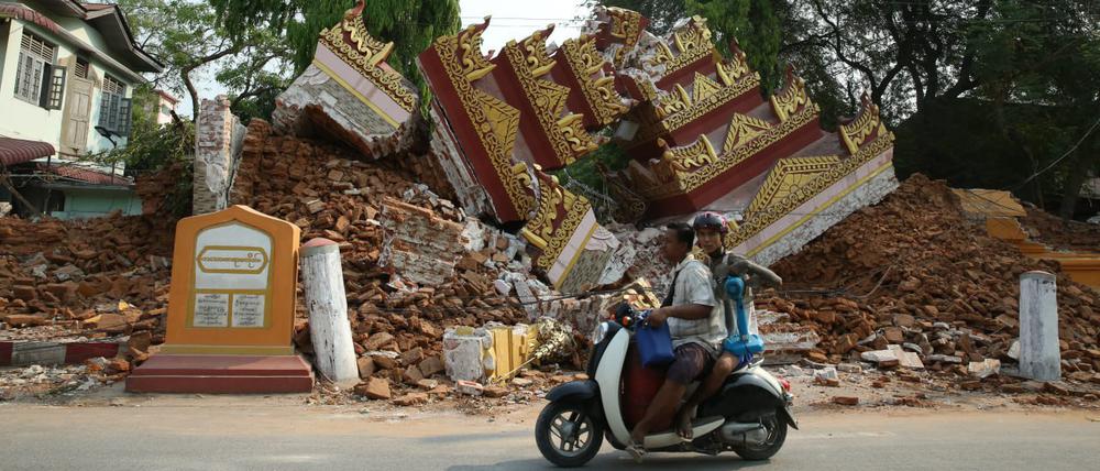 In Mandalay waren die Auswirkungen des Erdbeben mit am heftigsten.