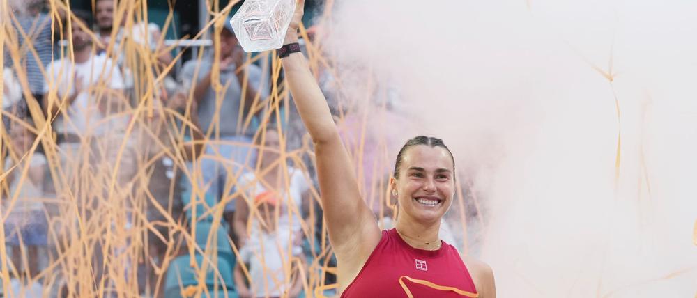 Tennisspielerin Aryna Sabalenka hat das Turnier in Miami gewonnen