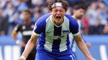 Totale Entschlossenheit. Fabian Reese tut Hertha gut mit seinen Toren, aber auch mit seiner Energie.