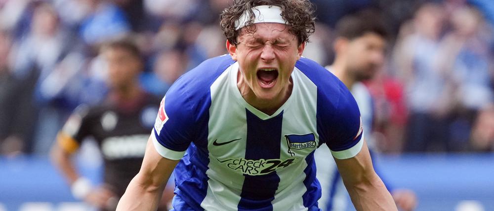 Totale Entschlossenheit. Fabian Reese tut Hertha gut mit seinen Toren, aber auch mit seiner Energie.