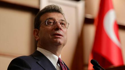 FILE PHOTO - Ekrem Imamoglu Turkish authorities have detained the mayor of Istanbul, just days before he was due to be selected as a presidential candidate. Ekrem Imamoglu, from Republican People s Party CHP, is seen as one of Turkish President Recep Tayip Erdogan s strongest political rivals. Prosecutors accused him of corruption and aiding a terrorist group, calling him a criminal organisation leader suspect . Depo Photos 18517962