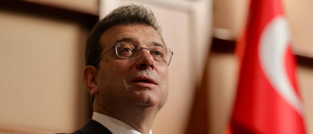 FILE PHOTO - Ekrem Imamoglu Turkish authorities have detained the mayor of Istanbul, just days before he was due to be selected as a presidential candidate. Ekrem Imamoglu, from Republican People s Party CHP, is seen as one of Turkish President Recep Tayip Erdogan s strongest political rivals. Prosecutors accused him of corruption and aiding a terrorist group, calling him a criminal organisation leader suspect . Depo Photos 18517962