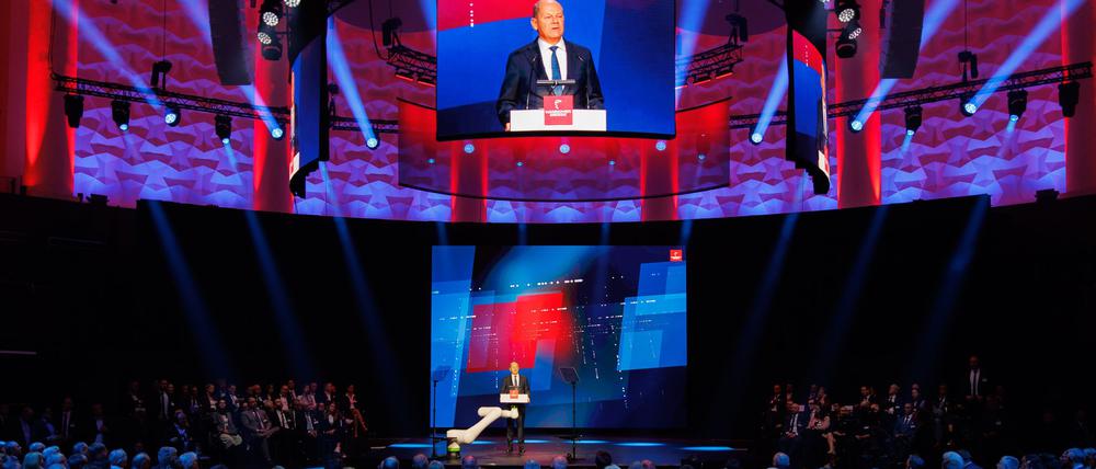 Große Bühne, große Botschaft: Europas Ziel bleibe Kooperation, sagt Kanzler Scholz.