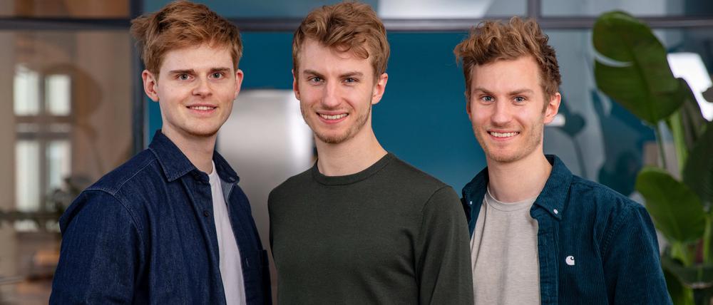 Die Gründer von links: Erik Ziegler, Fabio und Marcel Schmidberger.