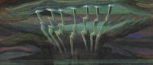 Faszination Himmelsbilder: Im Jahr 1909 schuf Mikalojus Čiurlionis sein Gemälde „Blitze“.