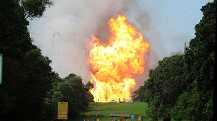 Die gewaltige Explosion ereignete sich am Morgen.