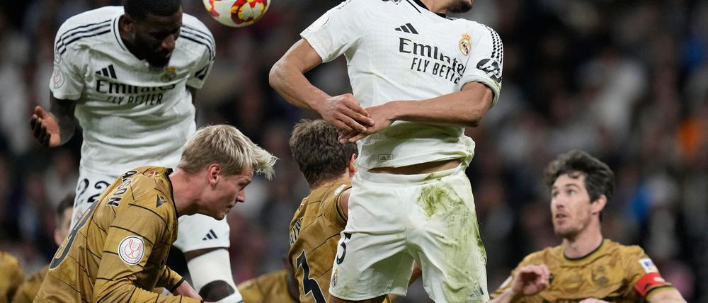 Der Kopfball zum Finale: Rüdiger erzielt für Real das entscheidende Tor. 
