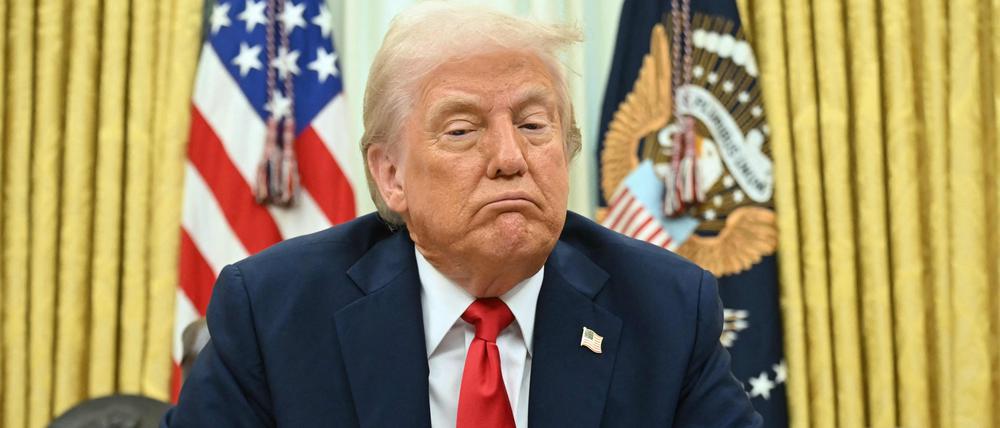 Donald Trump am 31. März im Oval Office.