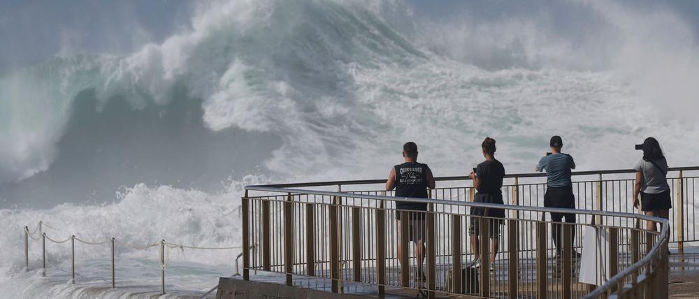 Die Wellen am Bondi Beach waren enorm.