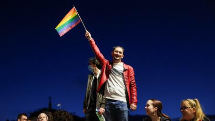 Pro-Pride-Demonstration in Budapest.