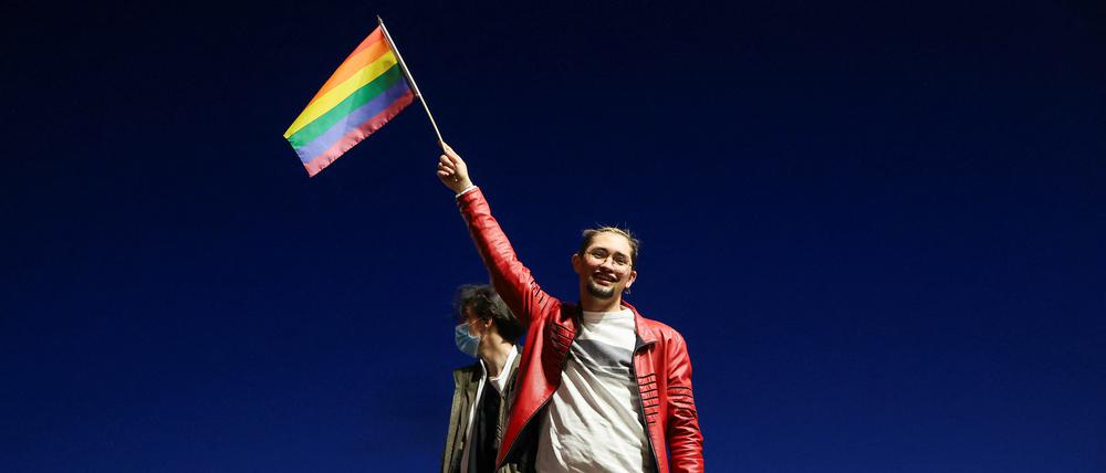 Pro-Pride-Demonstration in Budapest.