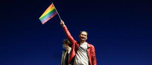 Pro-Pride-Demonstration in Budapest.