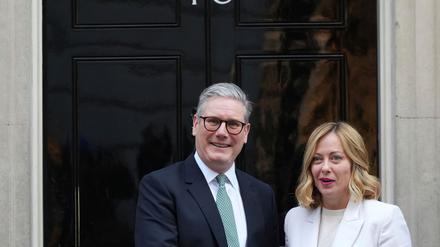 Wollen einen Handelskrieg verhindern: Der britische Premierminister Keir Starmer und Giorgia Meloni, Ministerpräsidentin von Italien. (Archivbild)