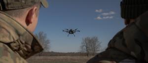 Testflug einer ukrainischen Drohne in der Region Donezk am 19. März 2025.