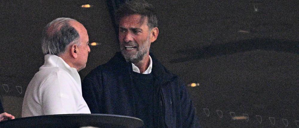 Jürgen Klopp schaute sich das Pokal-Halbfinale von RB Leipzig beim VfB Stuttgart im Stadion an.