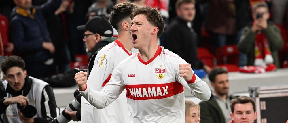 Stuttgarts deutscher Mittelfeldspieler Angelo Stiller