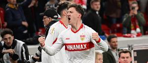 Stuttgarts deutscher Mittelfeldspieler Angelo Stiller