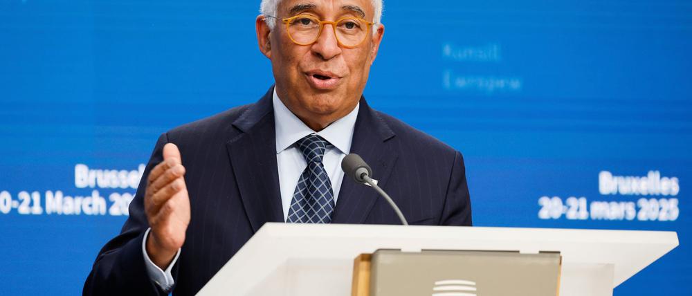 Fordert in Reaktion auf die Politik von Trump Tempo bei Freihandelsverhandlungen mit anderen Partnern: EU-Ratspräsident António Costa. (Archivbild)