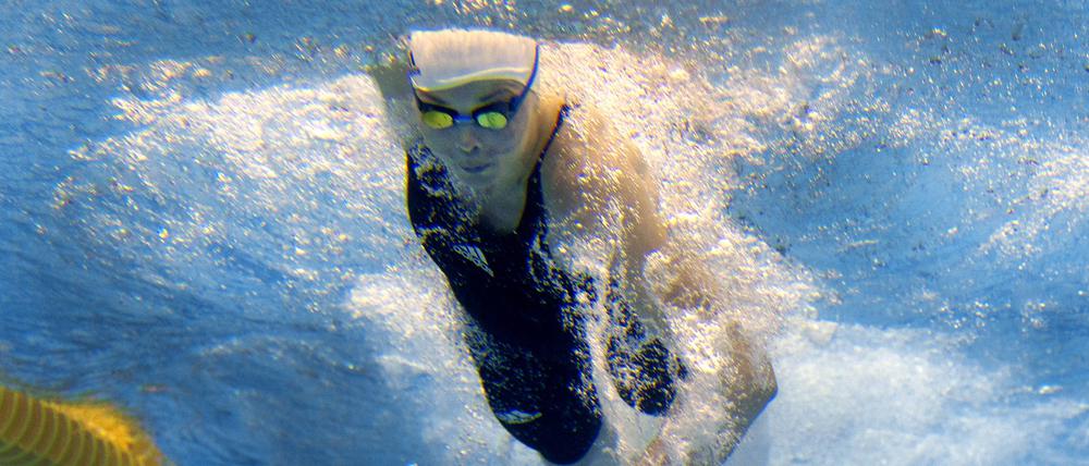 Britta Steffen stellte in ihrer Schwimmkarriere mehrere Weltrekorde auf. In Peking gewann sie 2008 zwei olympische Goldmedaillen.