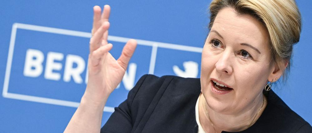 Wirtschaftssenatorin Franziska Giffey kündigt mehr Anstrengungen an, mit US-Bundesstaaten ins Geschäft zu kommen. (Archivbild)