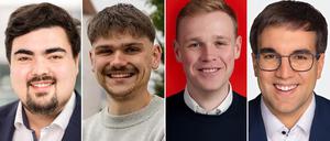 Niklas Wagener, Luke Hoß, Jakob Blankenburg und Konrad Körner