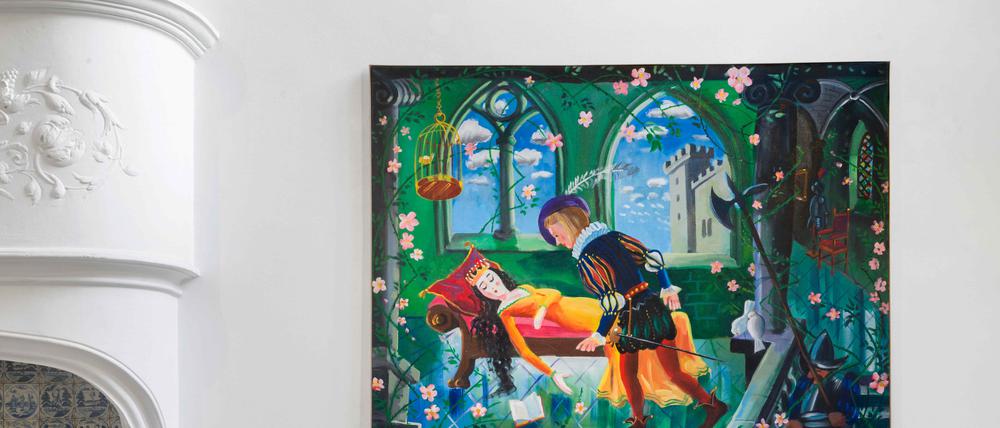 „Dornröschen“ (1982) von Peter Angermann und Jan Knap im Entree von Grisebach.