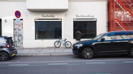 Die leerstehende Tucholsky Buchhandlung in Berlin-Mitte.