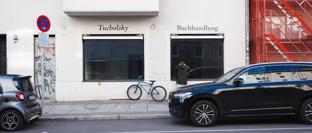 Die leerstehende Tucholsky Buchhandlung in Berlin-Mitte.