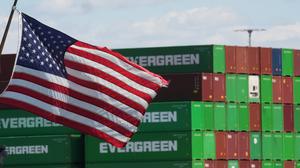 Was geht hier? Container im Hafen von Los Angeles.