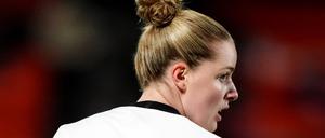 Alara bei ihrem zweiten Einsatz für die deutschen Fußballfrauen.