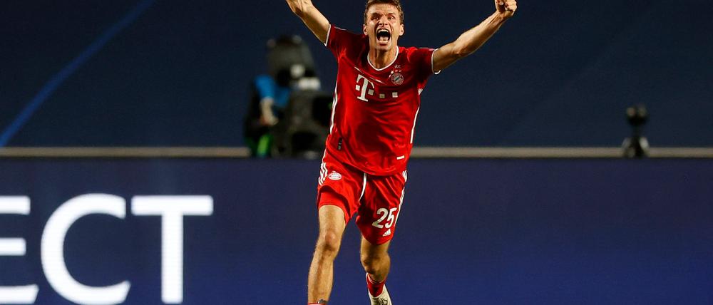 Jubelbilder von Thomas Müller wie hier nach dem Champions-League-Gewinn 2020 prägten seine Bayern-Karriere.