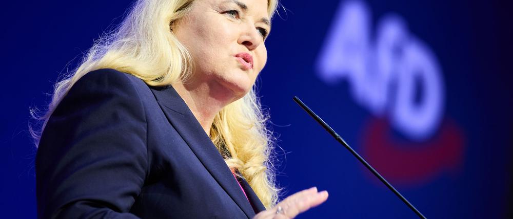 Kristin Brinker will Berliner AfD-Landesvorsitzende bleiben. (Archivbild) 