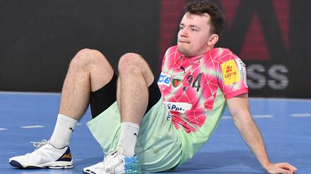 Betretene Gesichter. Auch Hakun West av Teigum war nach dem 31:31 in Erlangen bedient.