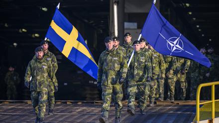 Schwedische Soldaten bei ihrem Nato-Einsatz in Lettland