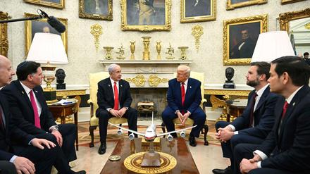 Uneins in Sachen Regimewechsel im Iran: Israels Premier Netanjahu und US-Präsident Trump im Weißen Haus. 