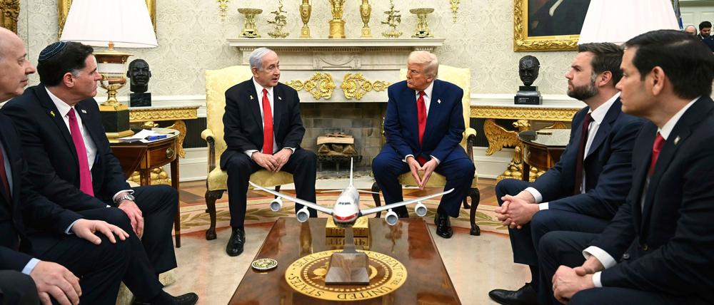 Uneins in Sachen Regimewechsel im Iran: Israels Premier Netanjahu und US-Präsident Trump im Weißen Haus.