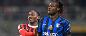 Yann Aurel Bisseck (r.) trifft mit Inter Mailand im Viertelfinale der Champions League auf Bayern München. 