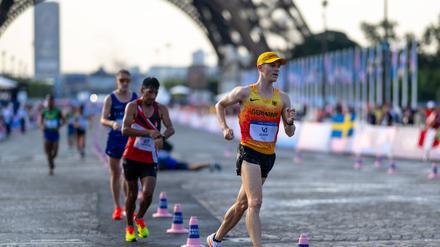 Leo Köpp (vorne) war in Paris bei den Olympischen Spielen am Start.