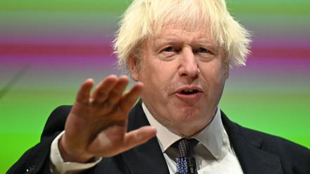 Der frühere britische Premierminister Boris Johnson hält beim Salzburg Summit der österreichischen Industriellenvereinigung (IV) eine Rede.