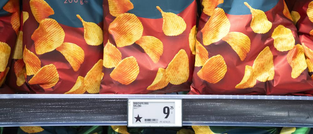 Dänische Supermärkte markieren mit Sternen die in Europa hergestellten Produkte.