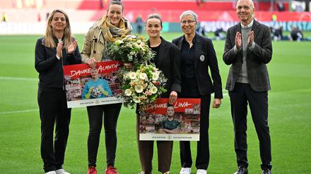 Abschied für die ehemaligen deutschen Nationalspielerinnen Almuth Schult und Lina Magull.