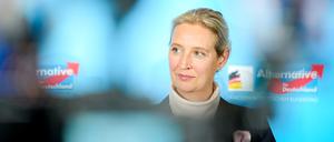 Alice Weidel, Partei- und Fraktionsvorsitzende der AfD, bei einer Pressekonferenz Ende März.
