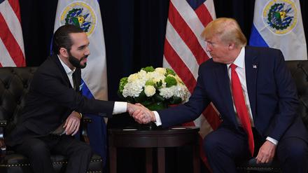 Treffen sich am Montag im Weißen Haus: Nayib Bukele (links) und Donald Trump.
