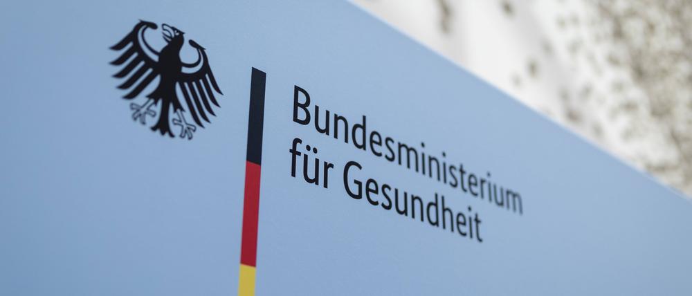Der Schriftzug des Bundesministeriums für Gesundheit.
