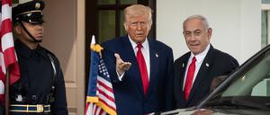 US-Präsident Donald Trump und Israels Regierungschef Benjamin Netanjahu trafen sich am 7. April in Washington.