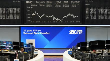 Dax-Kurve in Frankfurt. 